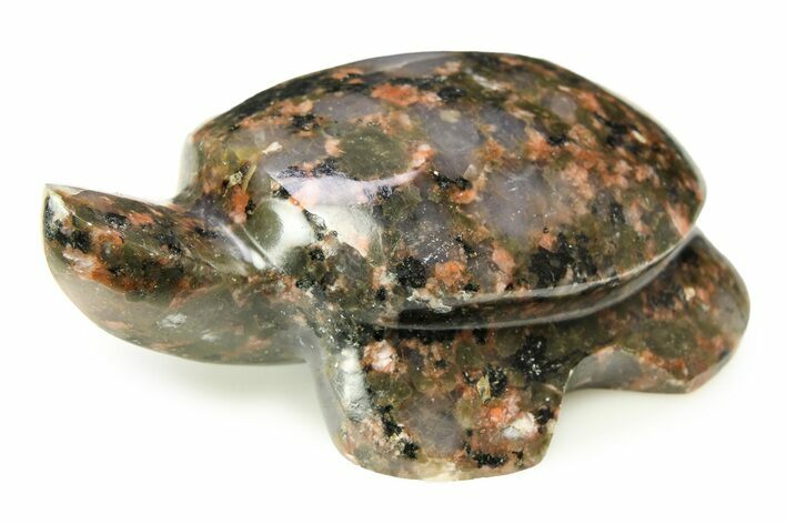 Carved Blue Dot Granite Turtle - Australia #308553